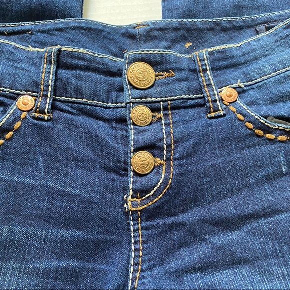 Seven7 High Rise Dark Wash Skinny Jeans Women's 28 - Picture 9 of 12